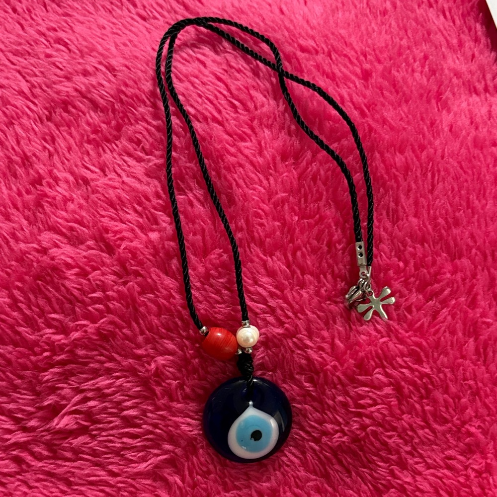 Black Evil Eye Pendant Necklace